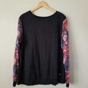 NEFF Sheer Floral Long Sleeve Sweater